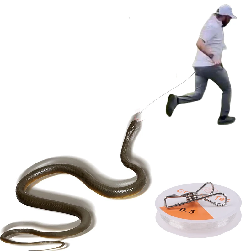 צעצוע מתיחה נחש עם תופסן למשחק מרדף משעשע ופעיל – תמונה 2