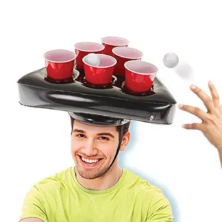 משחק שתיה כובע מתנפח עם כוסות וכדורים לבריכה ולחוץ