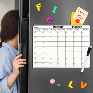 לוח חודשי מחיק מגנטי למקרר לתכנון וניהול זמן חכם