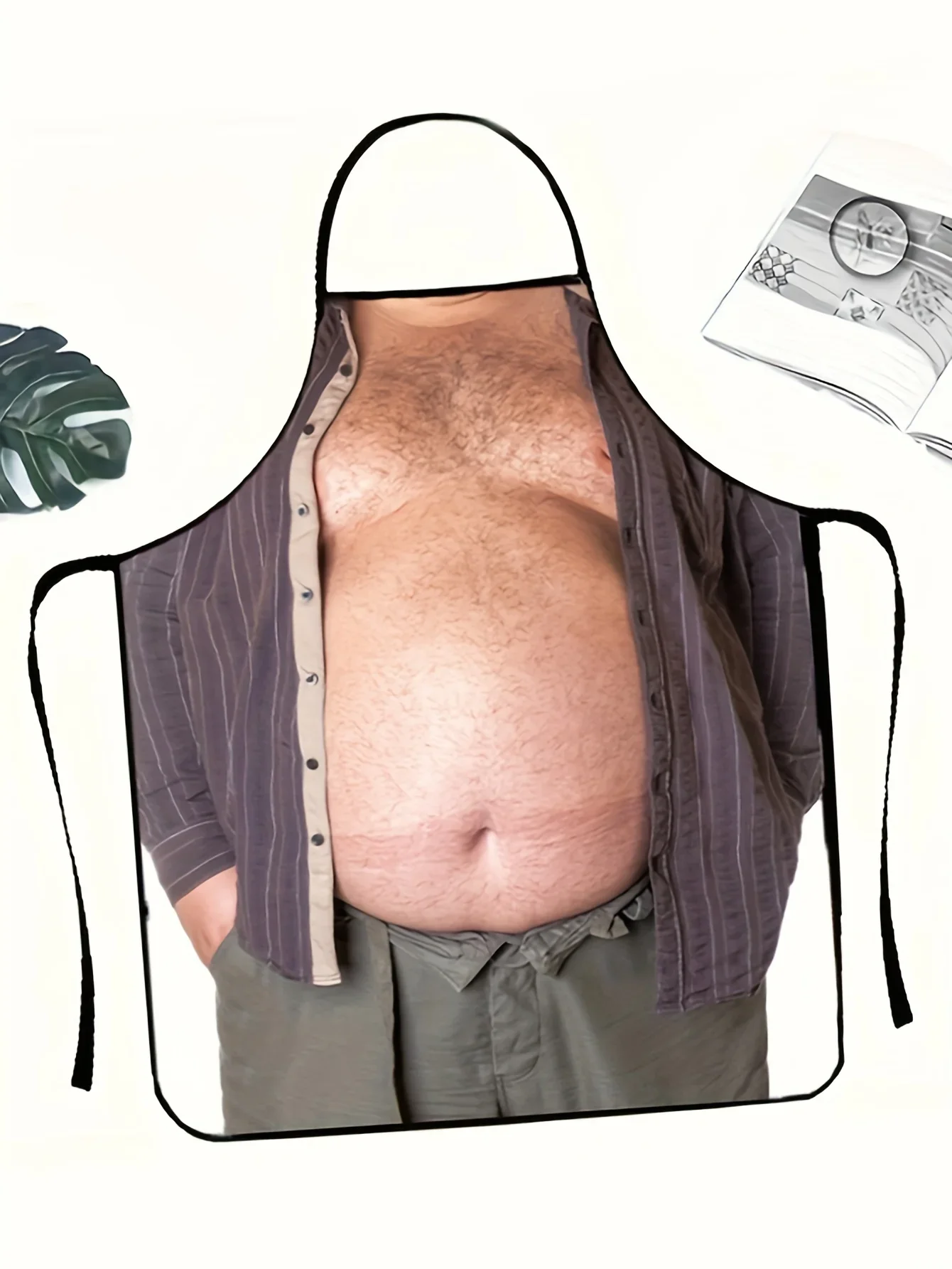 סינר כרס בירה מצחיק ואופנתי לגברים לאירוח ולפנאי – תמונה 5
