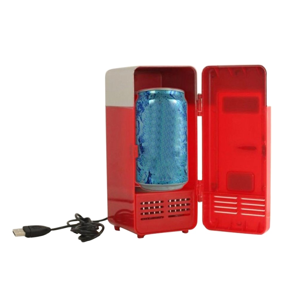 מיני מקרר לפחיות נייד עם חיבור USB לקירור וחימום – תמונה 4