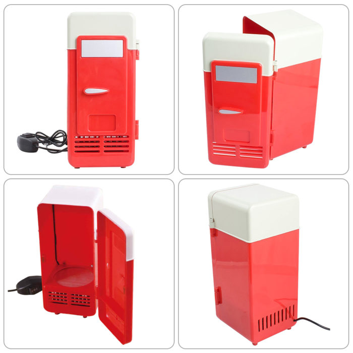 מיני מקרר לפחיות נייד עם חיבור USB לקירור וחימום – תמונה 6
