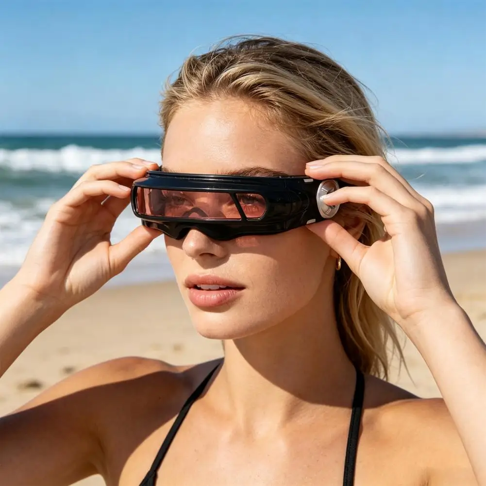 משקפי שמש סייברפאנק גיאומטריים עם הגנת UV400 – תמונה 5