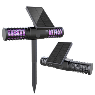 קוטל יתושים סולארי לגינה עם טעינת USB ועמידות למים