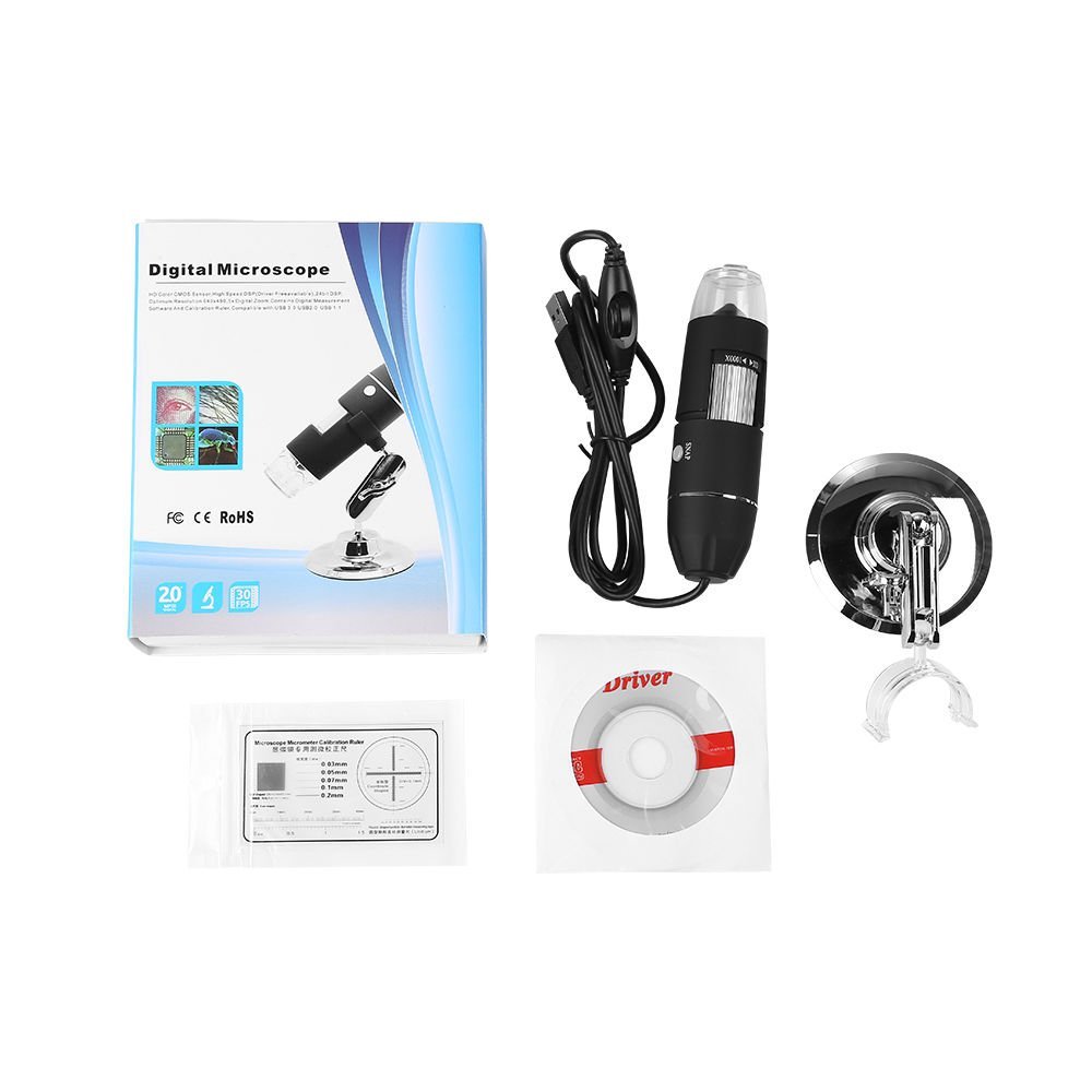 מצלמת מיקרוסקופ 1000X עם חיבור USB ותאורת LED – תמונה 4