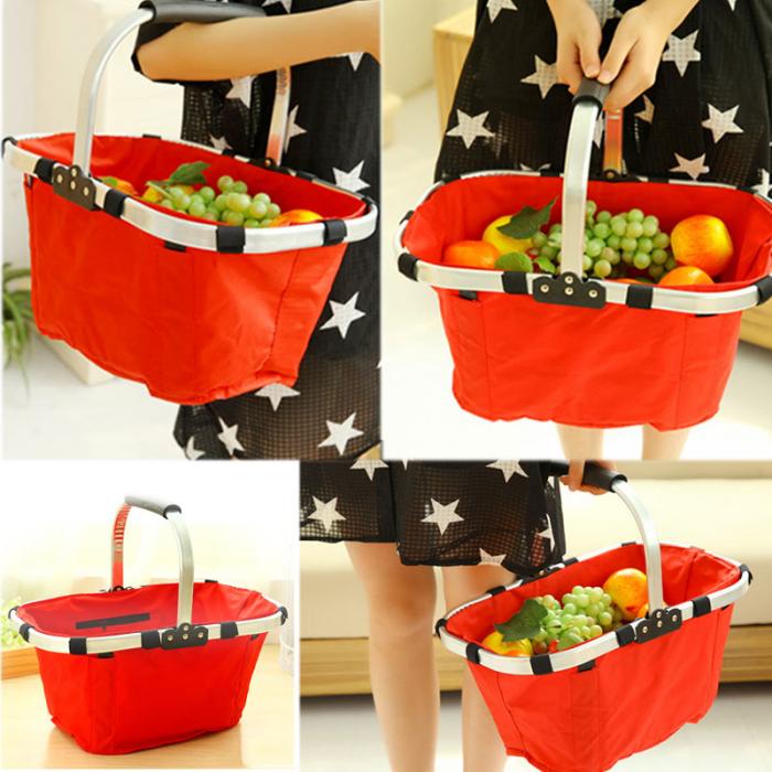 סלסלת קניות מתקפלת עמידה למים לשימוש רב פעמי – תמונה 2