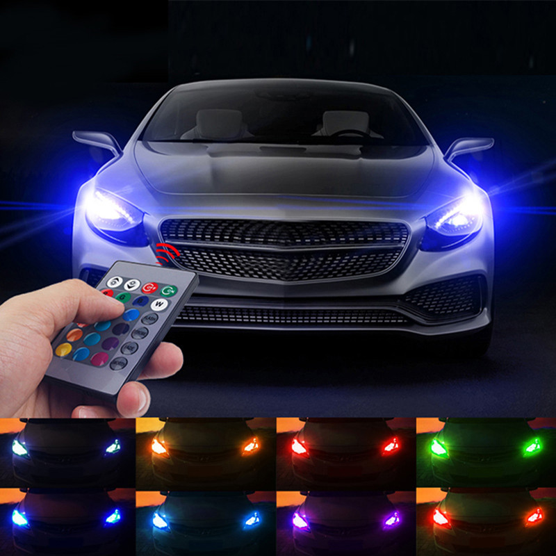 פנסים צבעוניים לרכב עם שלט רחוק – סט 4 יחידות LED – תמונה 4