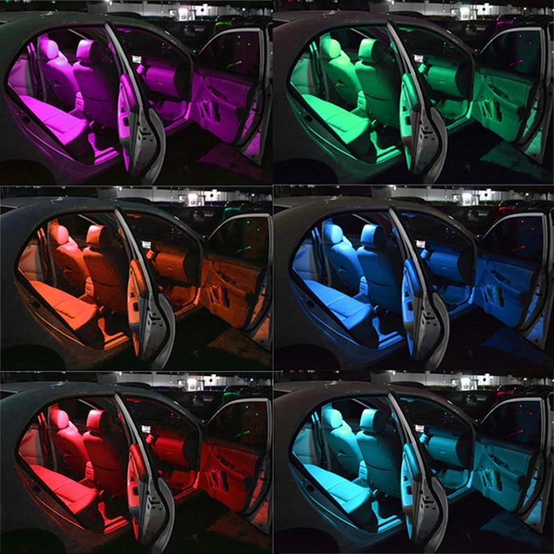 פנסים צבעוניים לרכב עם שלט רחוק – סט 4 יחידות LED – תמונה 5