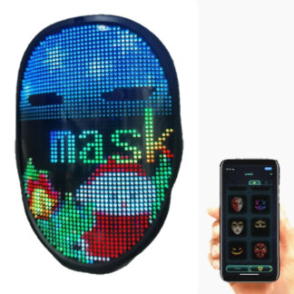 מסכת LED עם אפליקציה – שליטה בבלוטות' למסיבות ואירועים