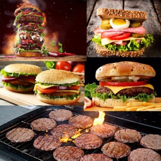 כלי להכנת המבורגר מאלומיניום יצוק עם ציפוי מונע הידבקות