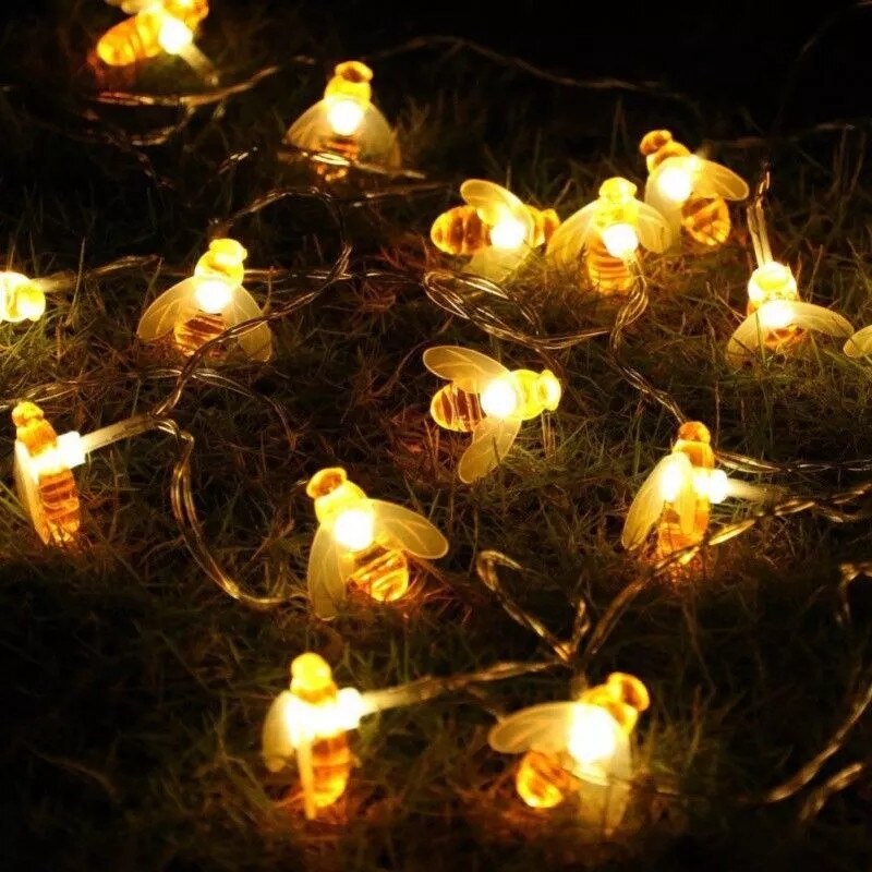 תאורה סולארית דבורים LED עמידת מים ללא חיבור חשמל – תמונה 2