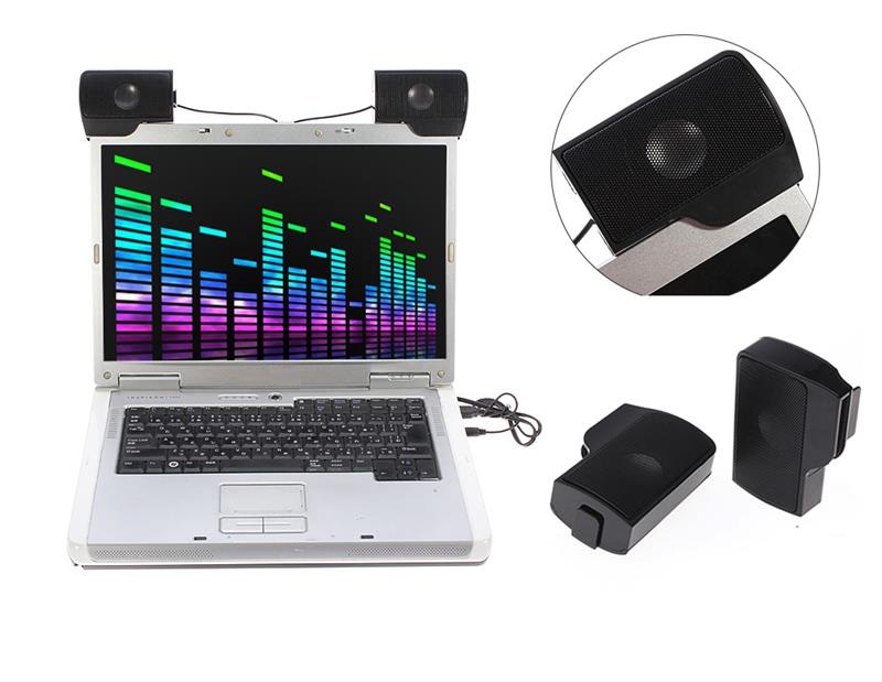 רמקולים למחשב נייד USB הנצמדים למסך הלפטופ – תמונה 2