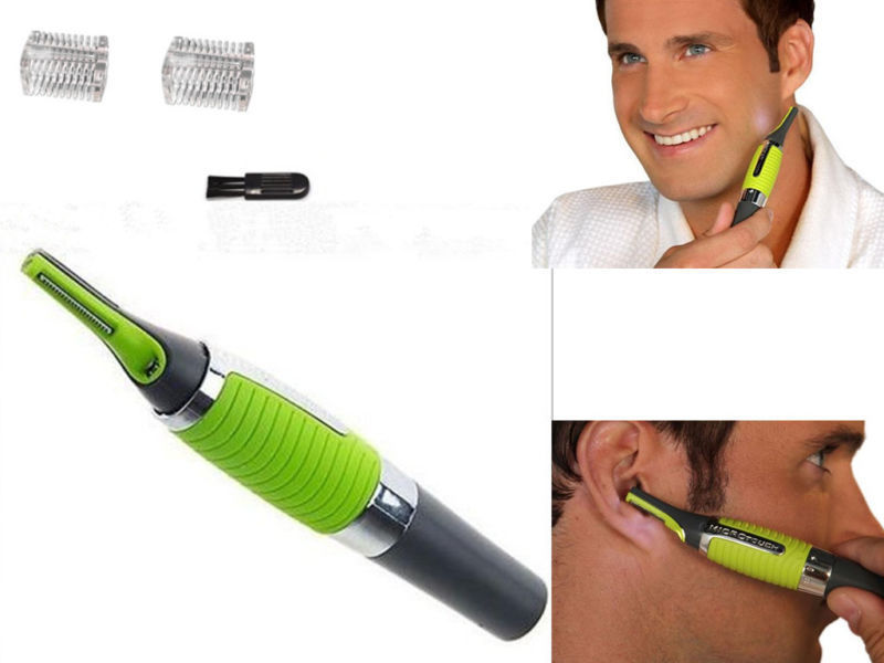 מסיר שיער מקצועי לאף, לאוזניים ולזקן עם 2 ראשי דילול