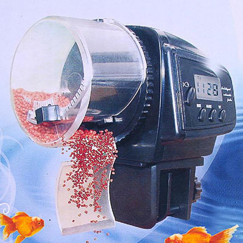 מאכיל דגים אוטומטי על סוללות – עד 4 האכלות ביום