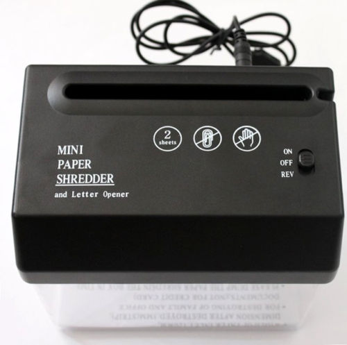 מגרסת ניירות קומפקטית עם פותח מעטפות וחיבור USB – תמונה 2