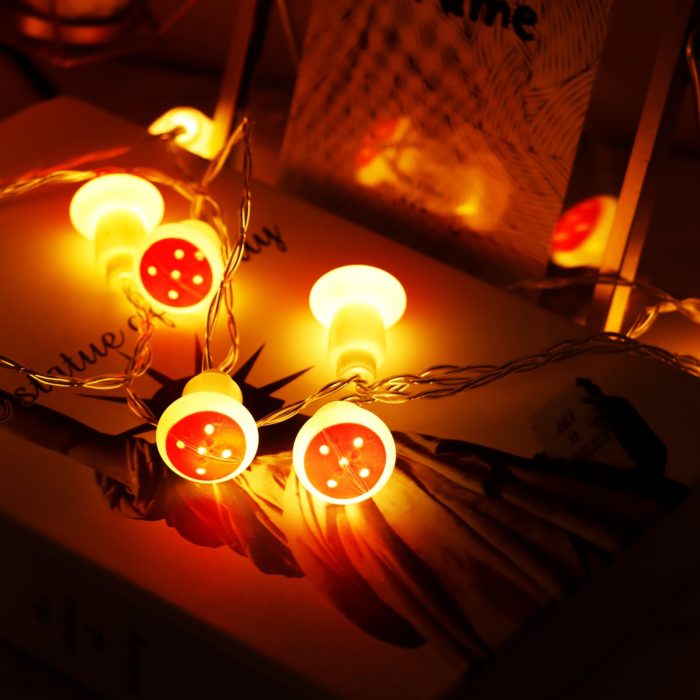 תאורת פטריות לגינה ולבית – 20 נורות LED חמות – תמונה 7