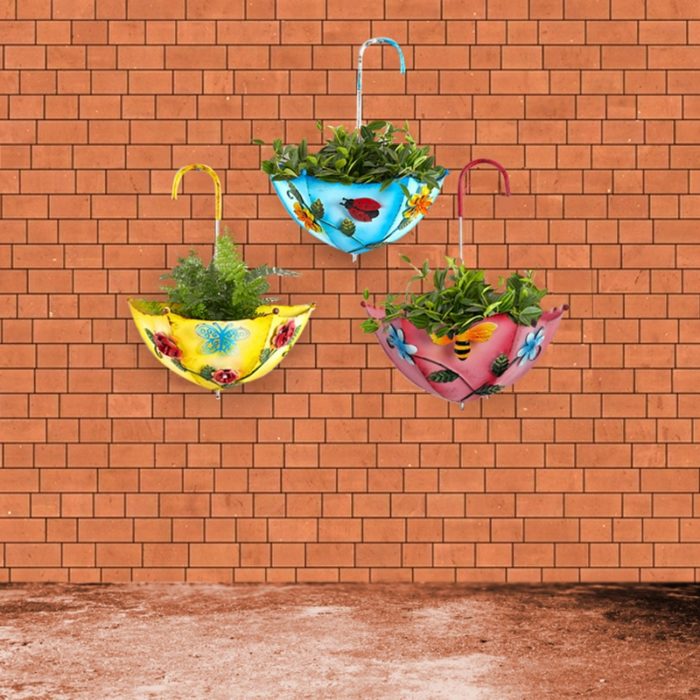 מתלה עציצים מטריה הפוכה למרפסת ולגינה מעוצב – תמונה 3