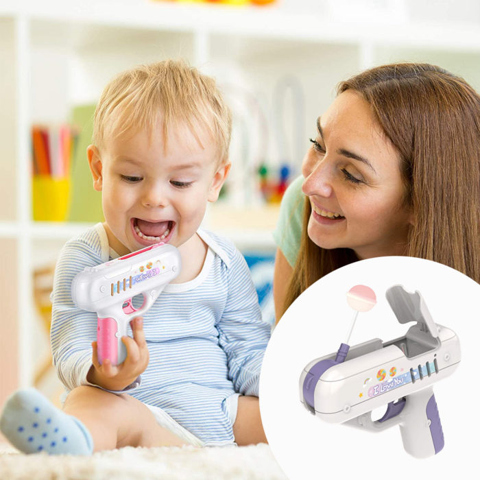 אקדח סוכריות על מקל לילדים – שומר על הסוכרייה נקייה – תמונה 5