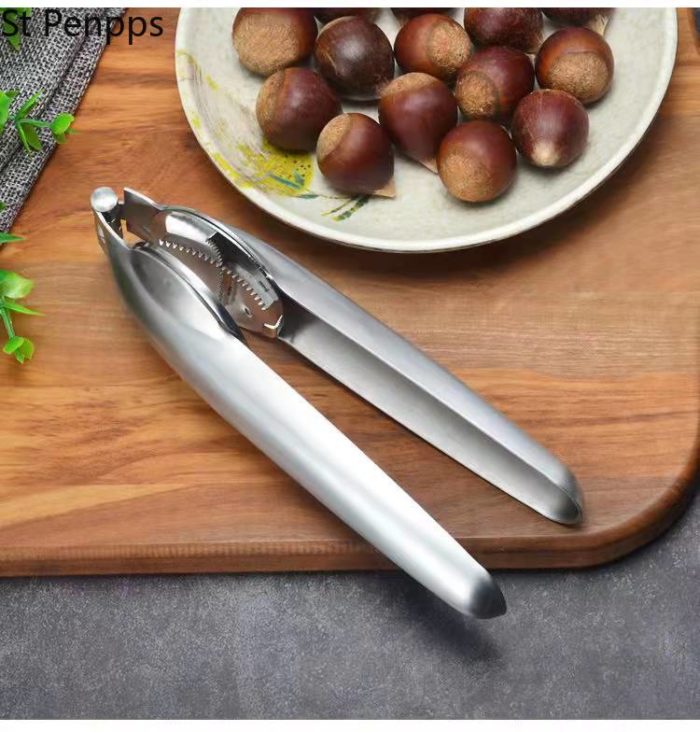 מפצח ערמונים מנירוסטה לקלייה ביתית מהירה ובטוחה – תמונה 5