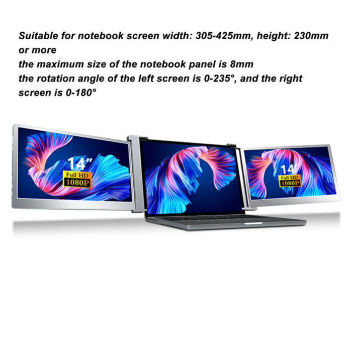מפצל מסך לפטופ ל-3 מסכים ניידים – Plug-and-Play – תמונה 6