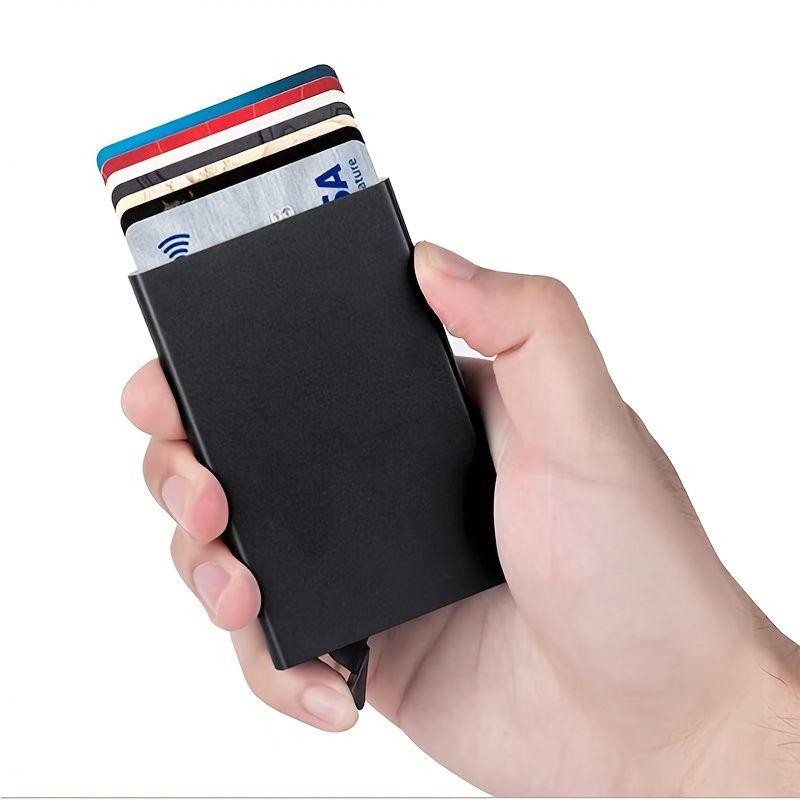 ארנק סליידר כרטיסים מתכתי עם חסימת RFID אלגנטי – תמונה 2