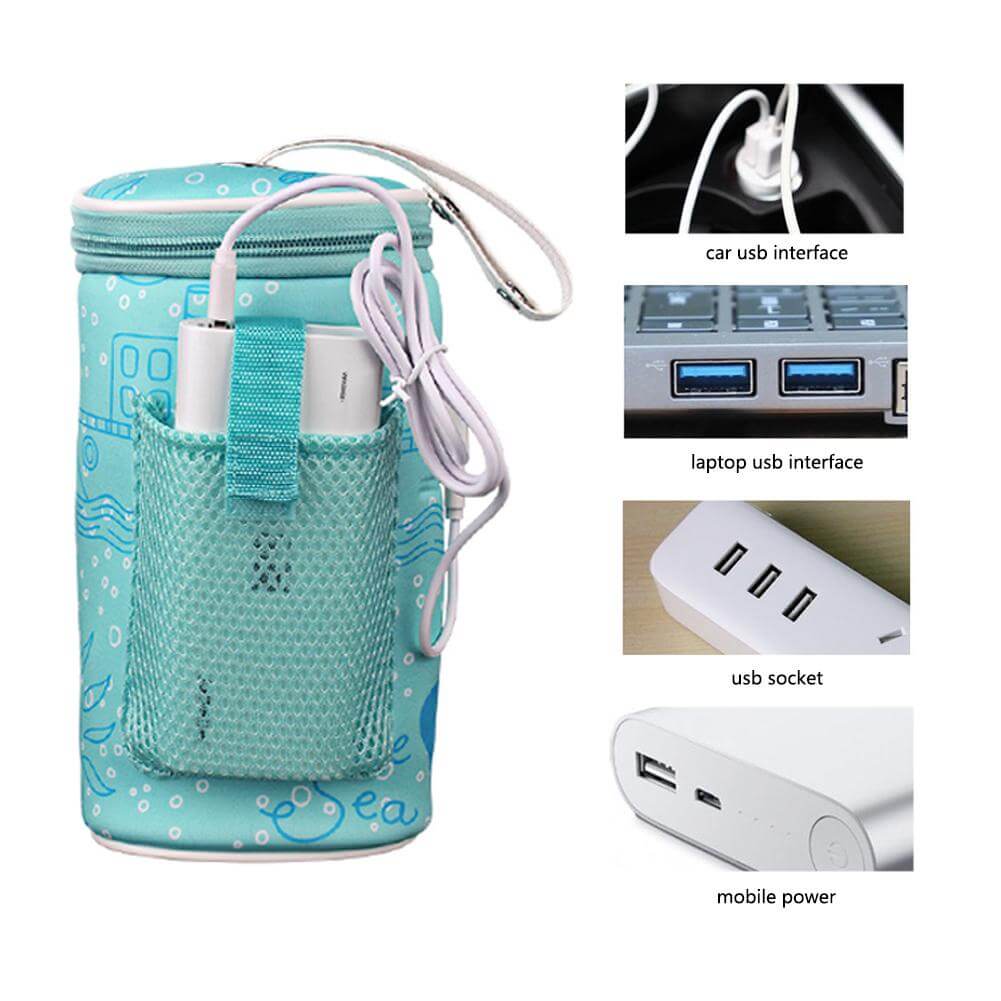 מחמם בקבוקים USB לתינוק - לרכב, חשמל וסוללה ניידת – תמונה 2