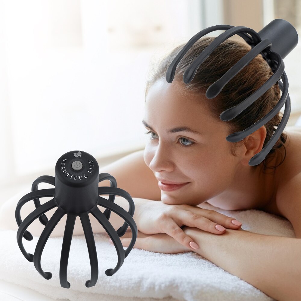מסאג'ר קרקפת חשמלי לעיסוי עמוק והרגעת מתחים