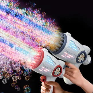 רובה בועות לילדים עם 29 חורים ונורות LED לאירועים