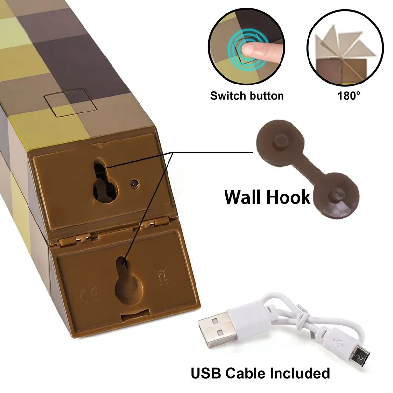 מנורת לד נטענת USB בעיצוב לפיד עם 4 צבעים לחדר שינה – תמונה 5