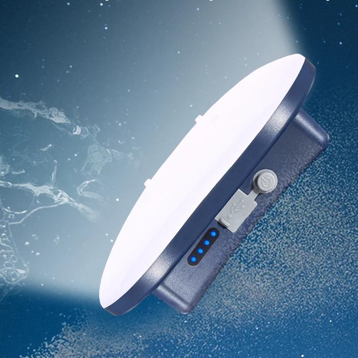 פנס LED נטען נתלה עמיד במים עם סוללה ניידת לטיולים ועבודה