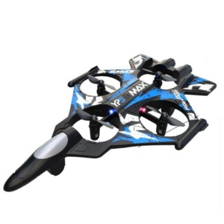 רחפן מטוס קרב עם תאורת LED ופעלולי 360° בשלט רחוק