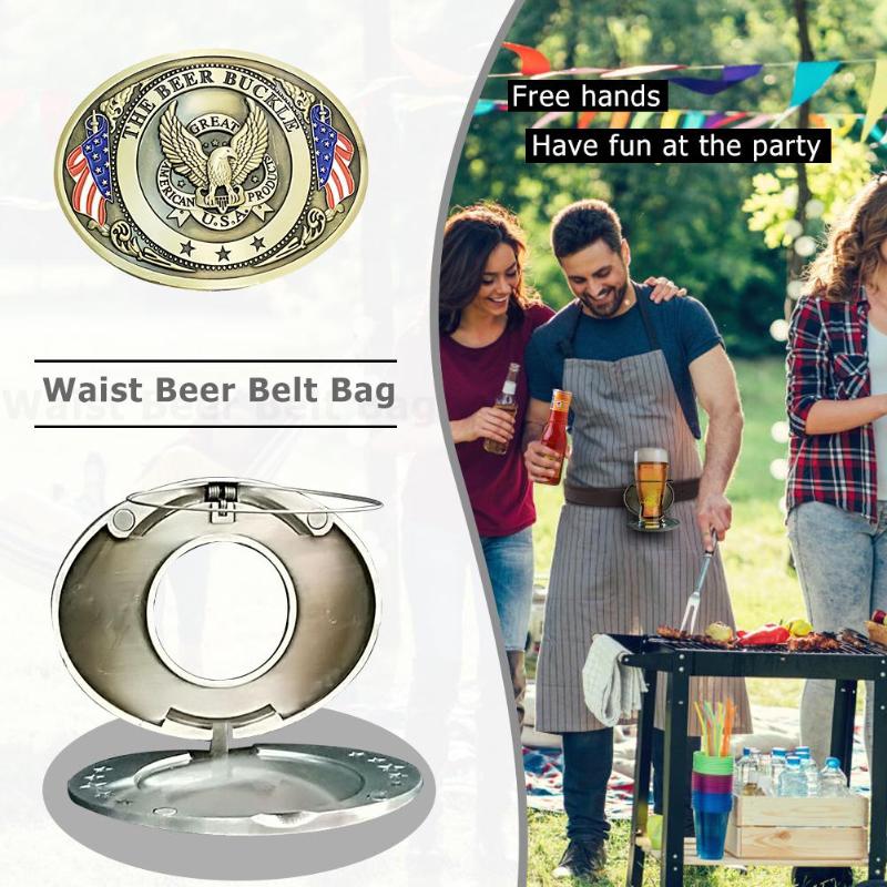 אבזם חגורה מחזיק בירה אופנתי לאירועים ומסיבות – תמונה 2