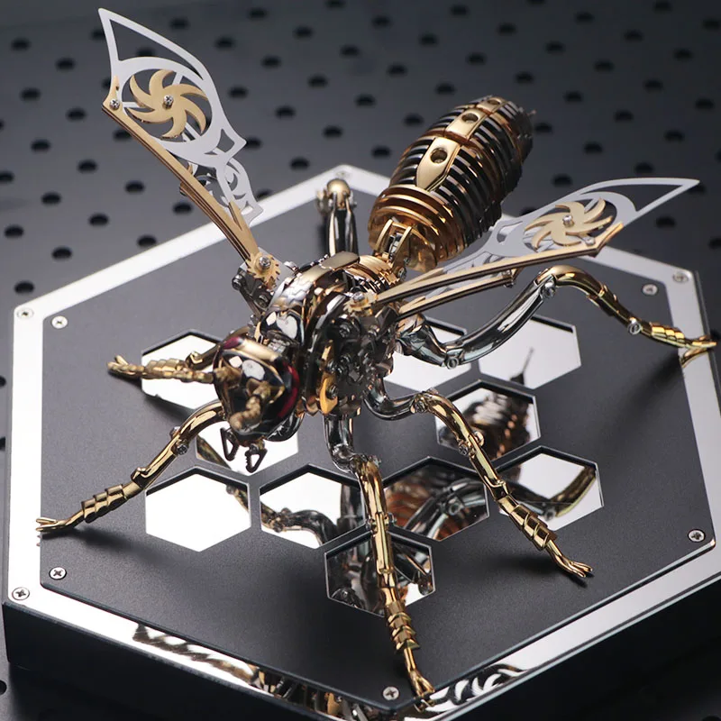 פאזל מתכת תלת מימדי צרעה מכנית עם כנפיים זזות – תמונה 2