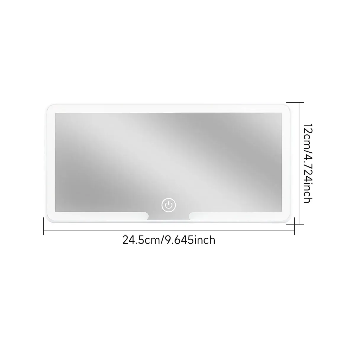 מראת איפור לרכב עם תאורת LED נטענת ומגן שמש – תמונה 4