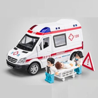 צעצוע אמבולנס חינוכי עם פרמדיקים, אלונקה ודמויות