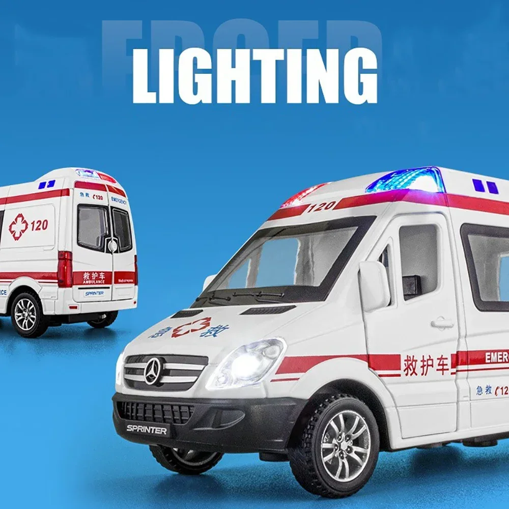 צעצוע אמבולנס חינוכי עם פרמדיקים, אלונקה ודמויות – תמונה 6