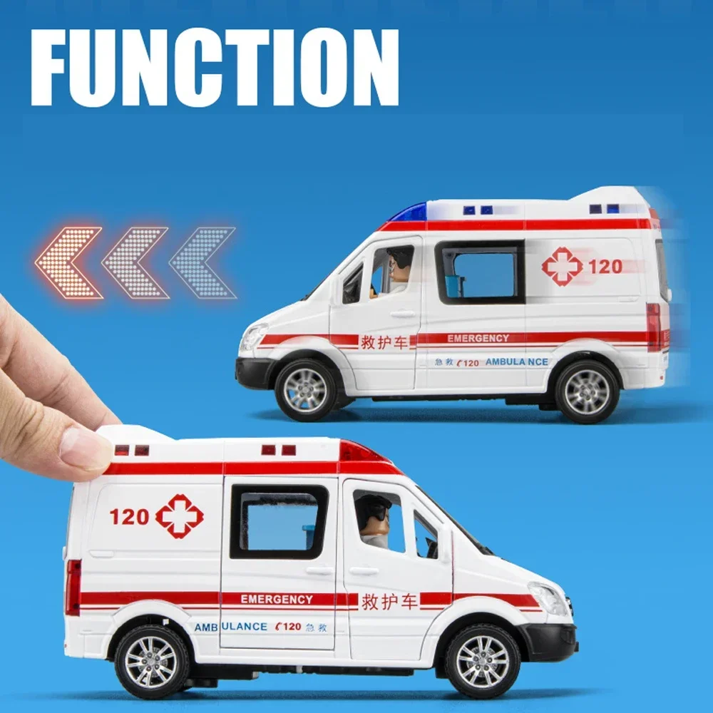 צעצוע אמבולנס חינוכי עם פרמדיקים, אלונקה ודמויות – תמונה 7