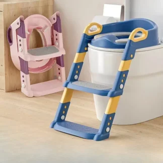 סולם אסלה עם מושב לגמילת ילדים – מתקפל ונוח לאחסון