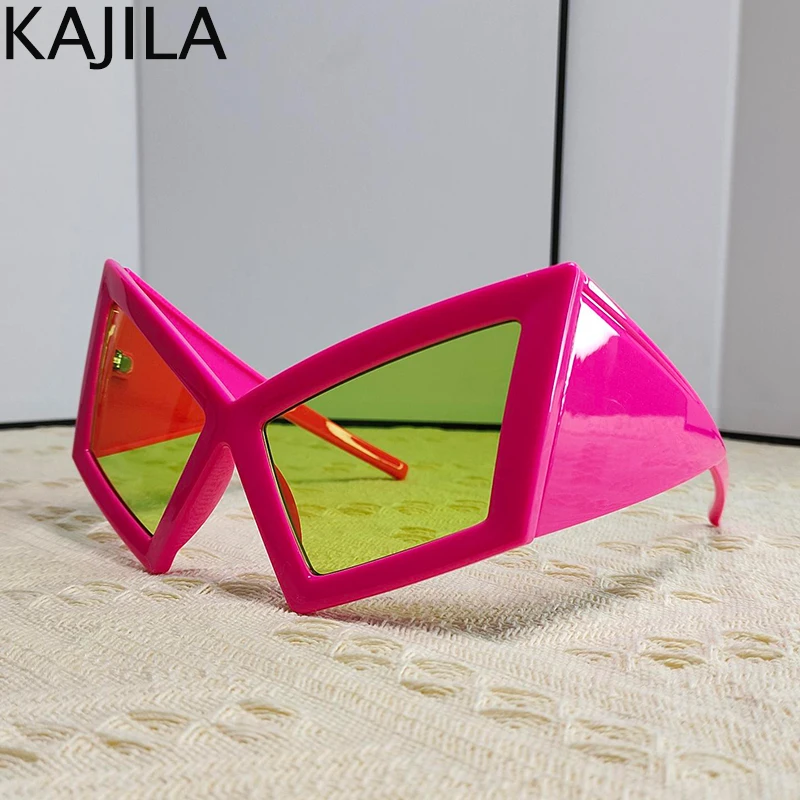 משקפי שמש עיני חתול עם עדשות גדולות לנשים – תמונה 6