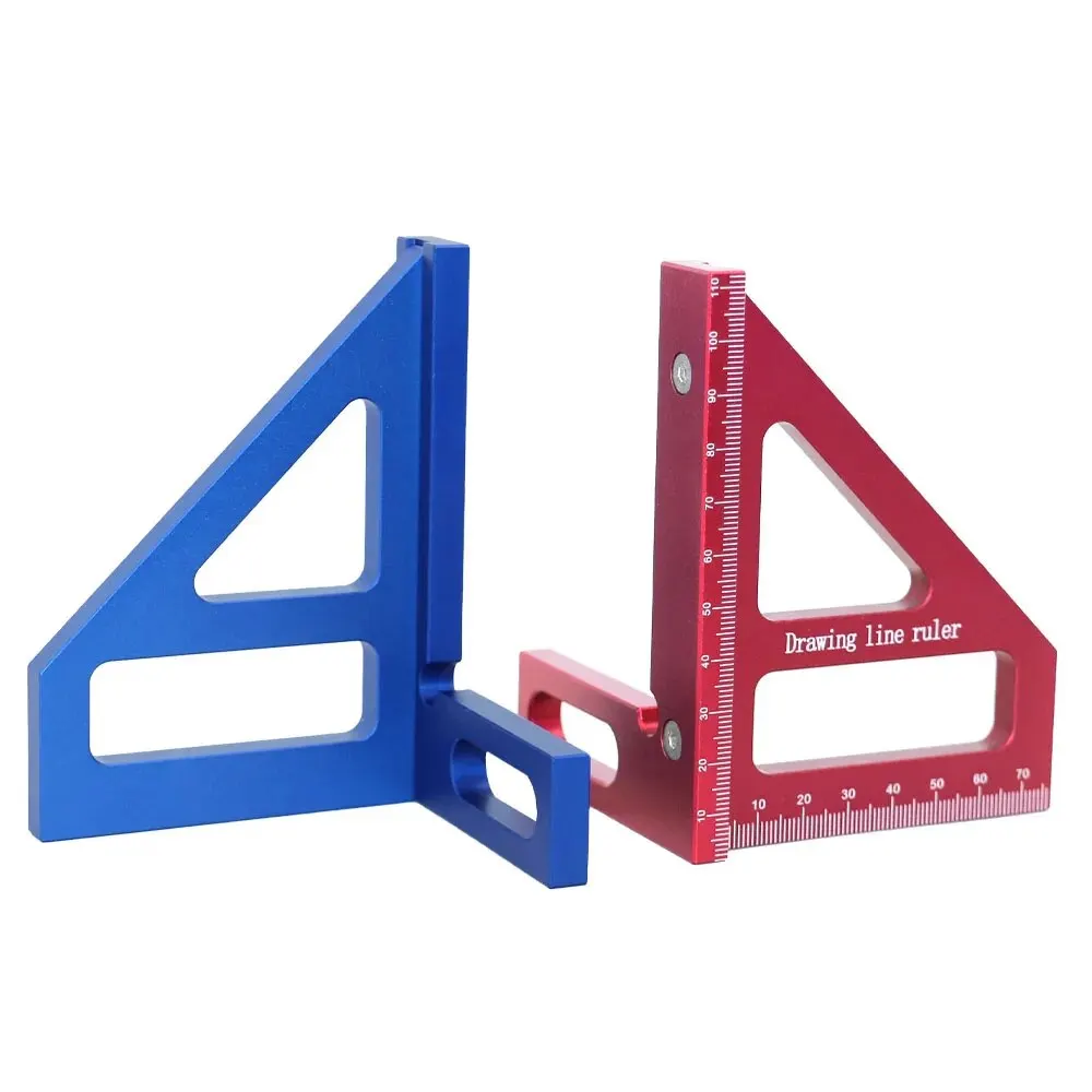 מד זוויות אלומיניום מקצועי 3D למדידת 45 ו-90 מעלות – תמונה 2