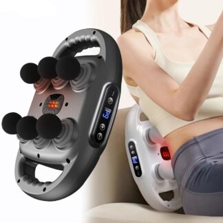 אקדח עיסוי מקצועי נטען עם 6 ראשים לעיסוי עמוק