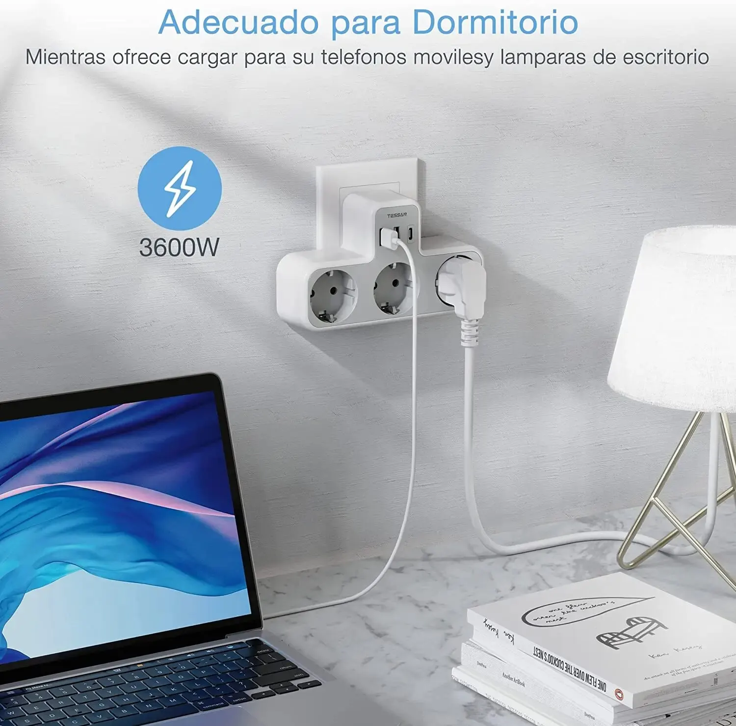 מפצל שקע חכם עם 3 שקעים, 2 USB ו-Type C – תמונה 5