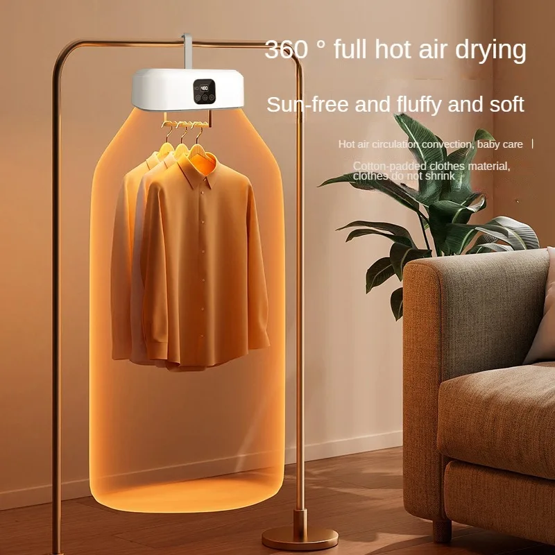 קולב חשמלי לייבוש בגדים עם כיסוי, טיימר ושלט רחוק – תמונה 7