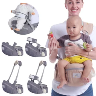 פאוץ' מושב קנגרו לתינוקות עם רצועת ביטחון וכיס אחסון