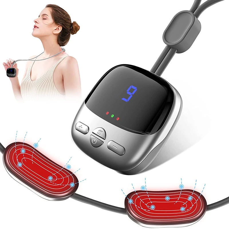 מכשיר עיסוי לצוואר EMS TENS עם חימום וכתפיים