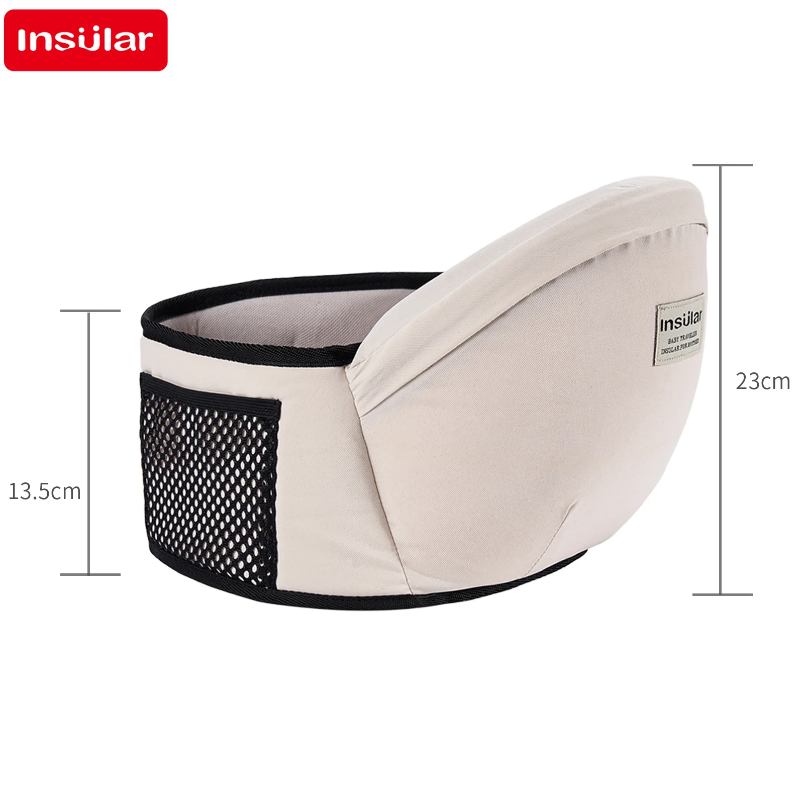 מנשא מותני לתינוק מתכוונן עם מושב ותמיכה לגב – תמונה 6