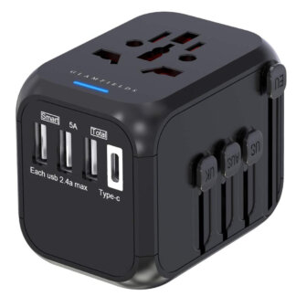 מטען נסיעות אוניברסלי עם USB, Type-C וחיבור לכל העולם