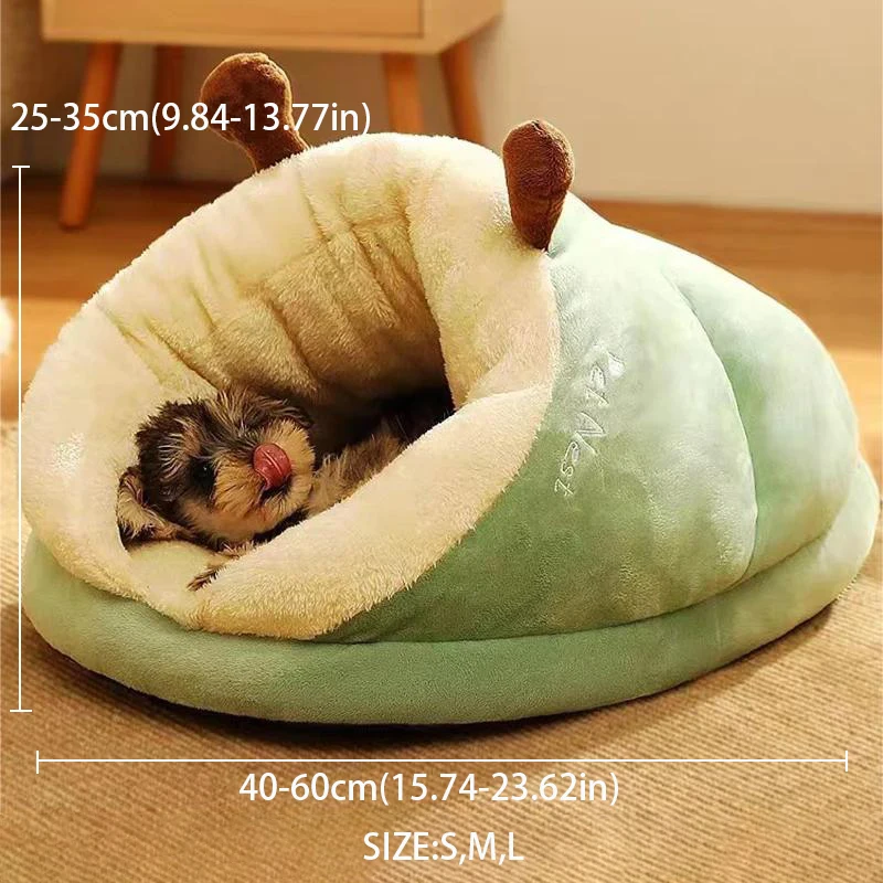 מיטה חורפית לכלבים וחתולים בעיצוב נעל בית – נשטפת – תמונה 3