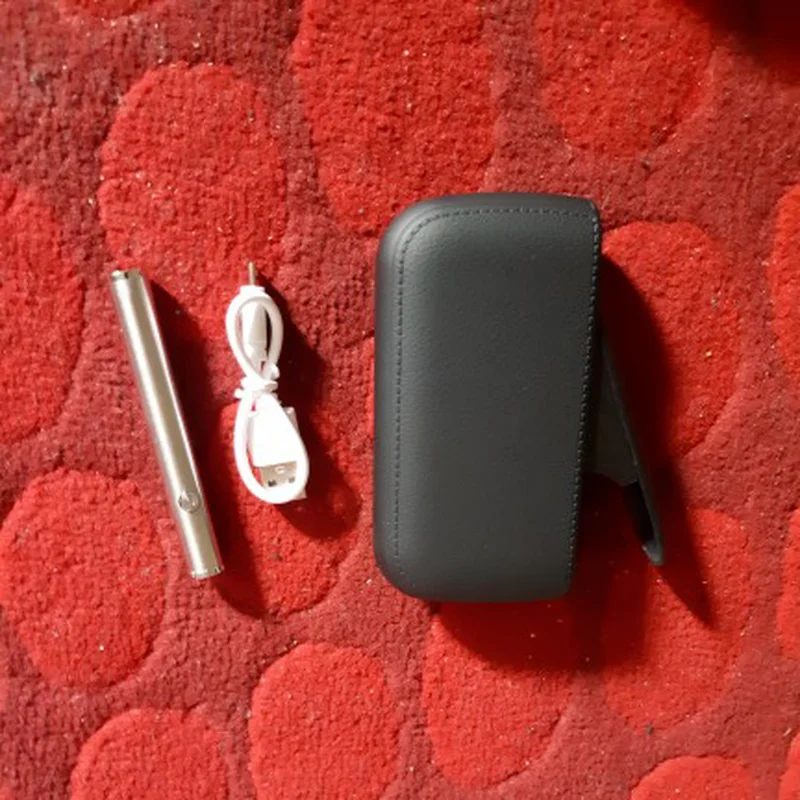 קופסת סיגריות עם מצית USB נטען ועיצוב דמוי עור – תמונה 6