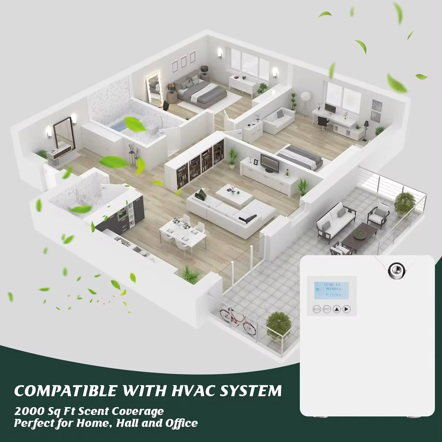 מפזר ריח חכם WiFi לשליטה מרחוק – כיסוי 120 מר – תמונה 6